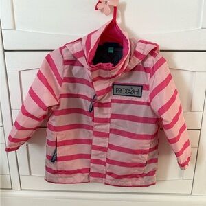 New prodoh rain jacket pink stripe 12 mo